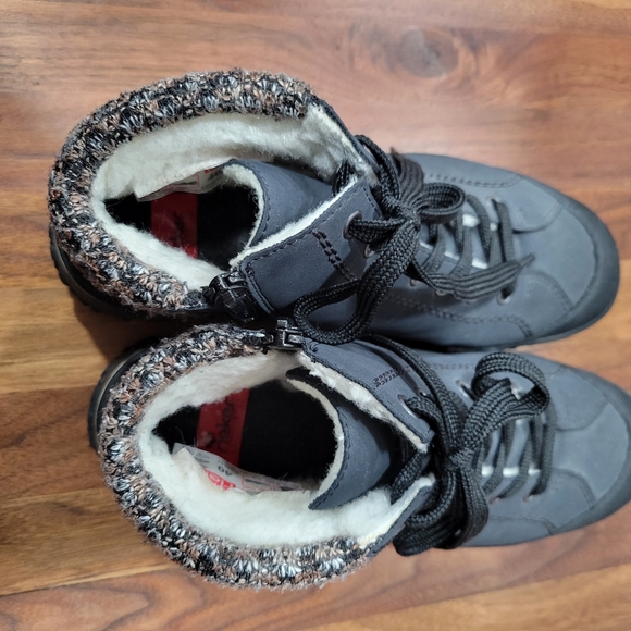 Reiker Z4243-14 Boot Lace Up Warm Fuzzy Lining Lace and Zip Size 40 - Picture 9 of 15